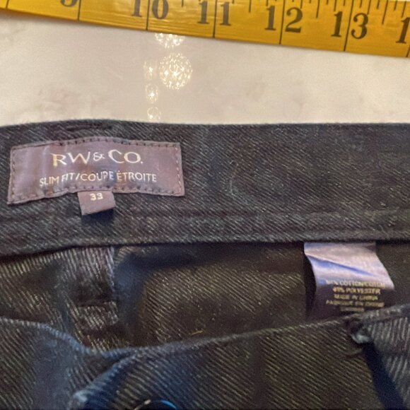 Rw&Co  33W x 32.5L Mens Black Jeans / Pants - Picture 5 of 9